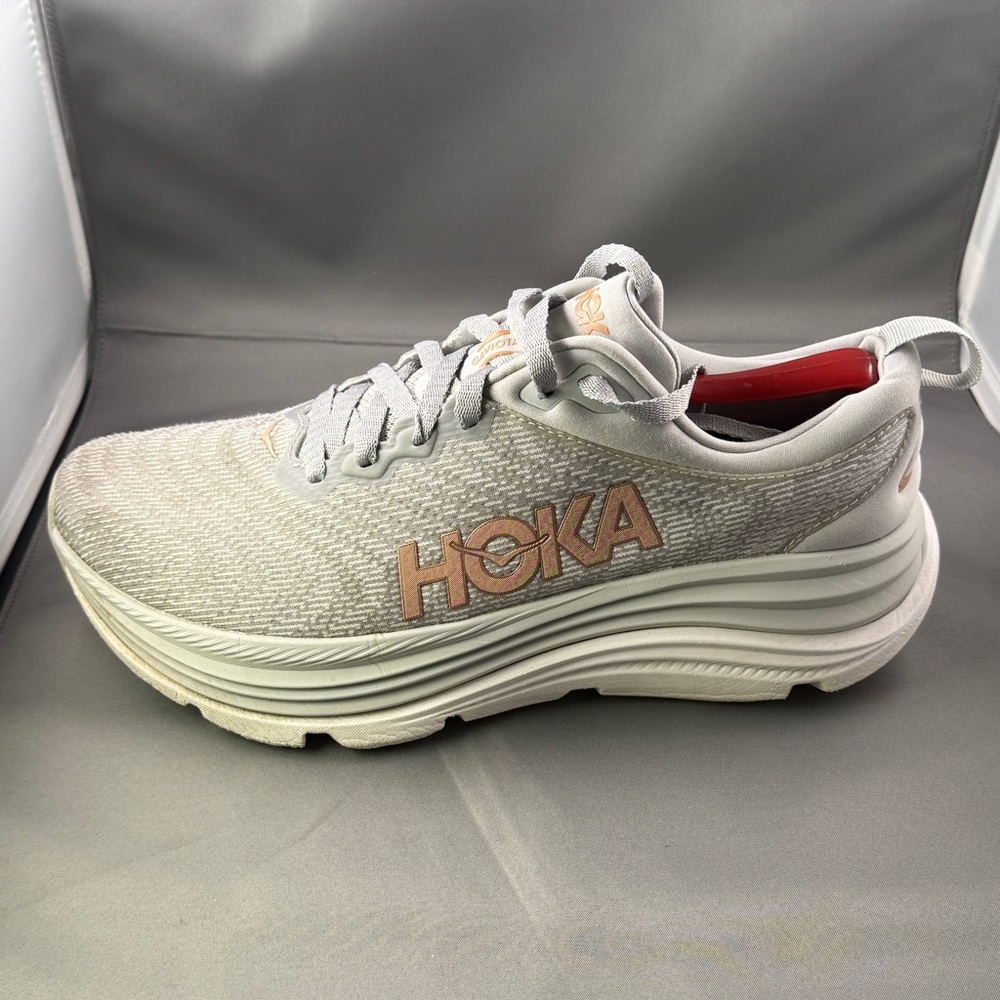 Hoka One One Gaviota 5 Women’s‎ Running Shoes Gray Rose Gold Size 10.5B - Picture 5 of 8